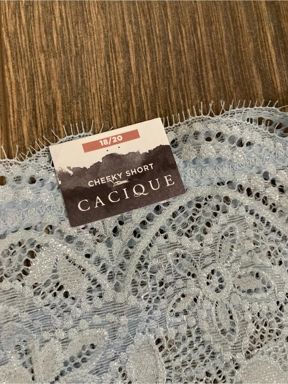 Cacique Boost Balconette Bra Light Blue Lace With Pantie Set Size 42F 18/20